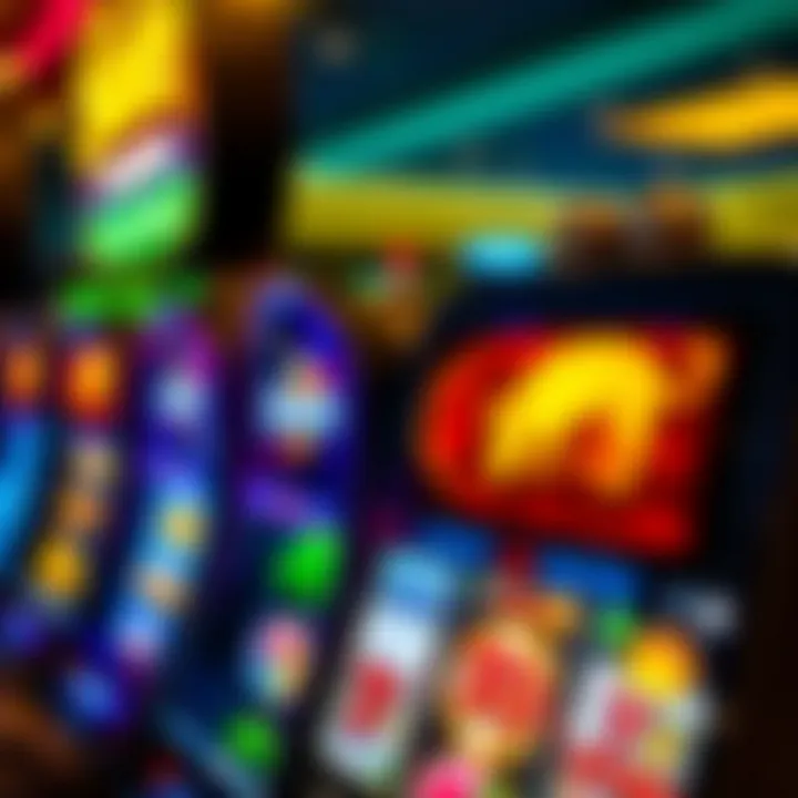 Diverse Game Selection at Lucky Mate Casino Slot machine with vibrant symbols representing popular casino games