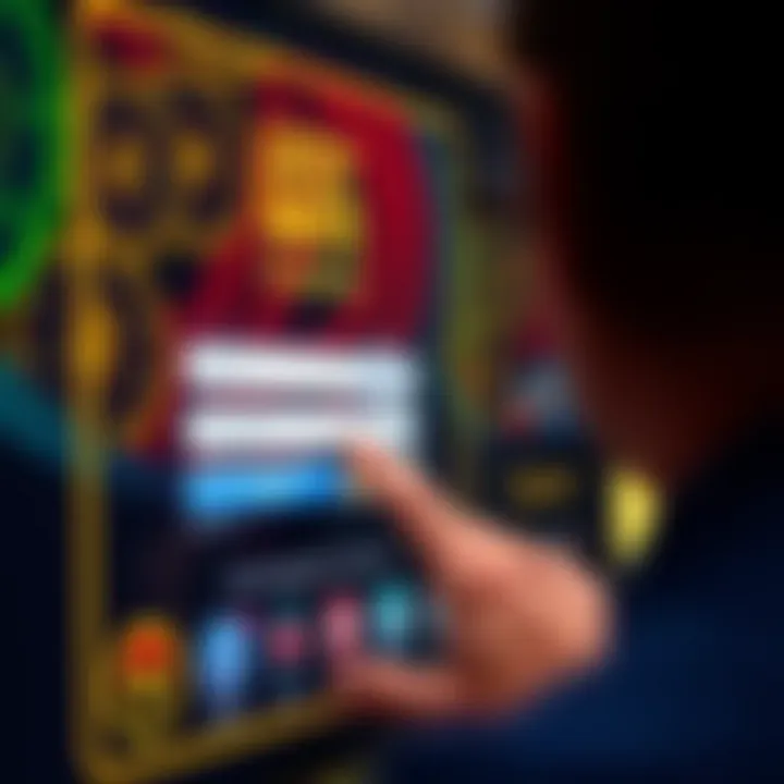 User entering credentials on a casino login screen with a secure connection symbol