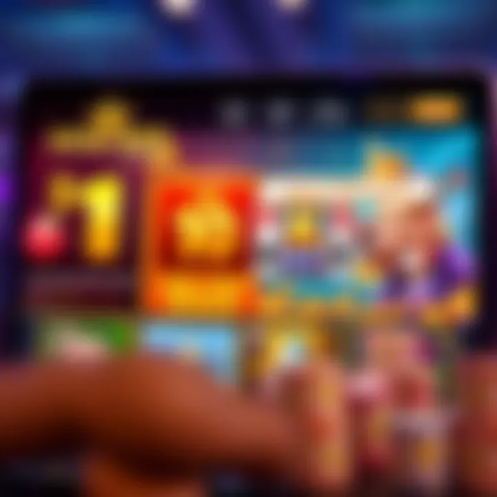 Illustration of a digital casino interface highlighting no deposit bonus offers for new players