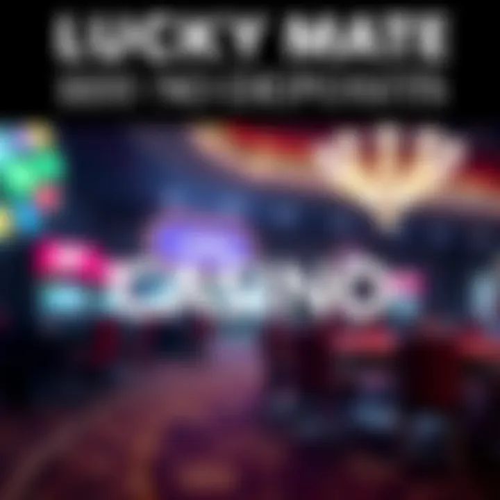 Lucky Mate Casino promotional banner showcasing no deposit bonus offers for Australian players