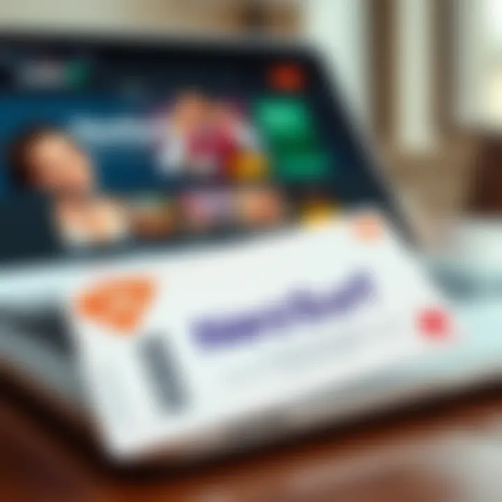 Neosurf prepaid voucher card placed near a laptop displaying Casino Mate website