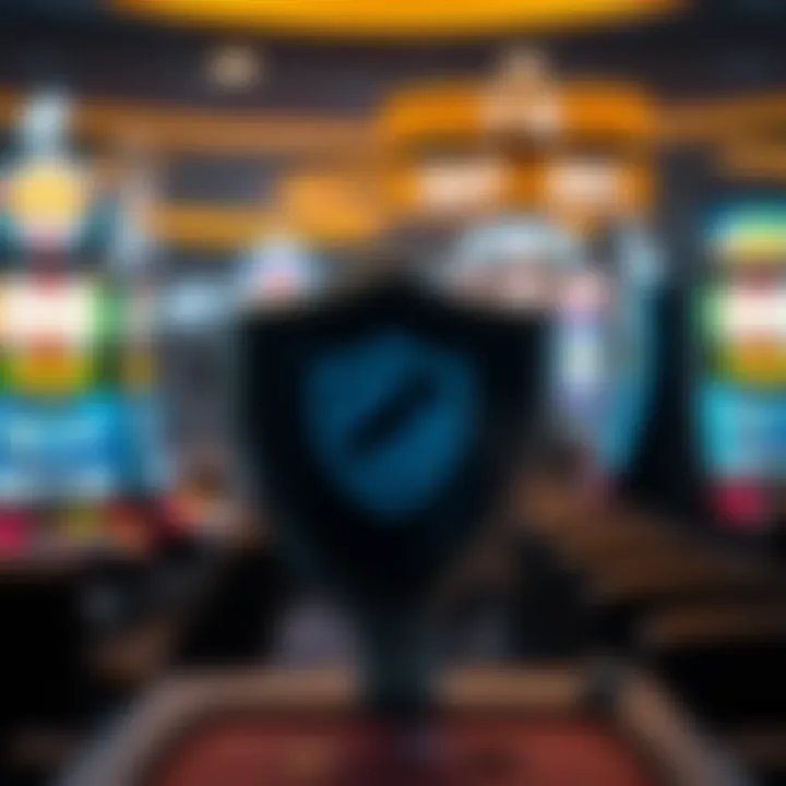 Safe and secure online gaming environment with protective shield and digital controls