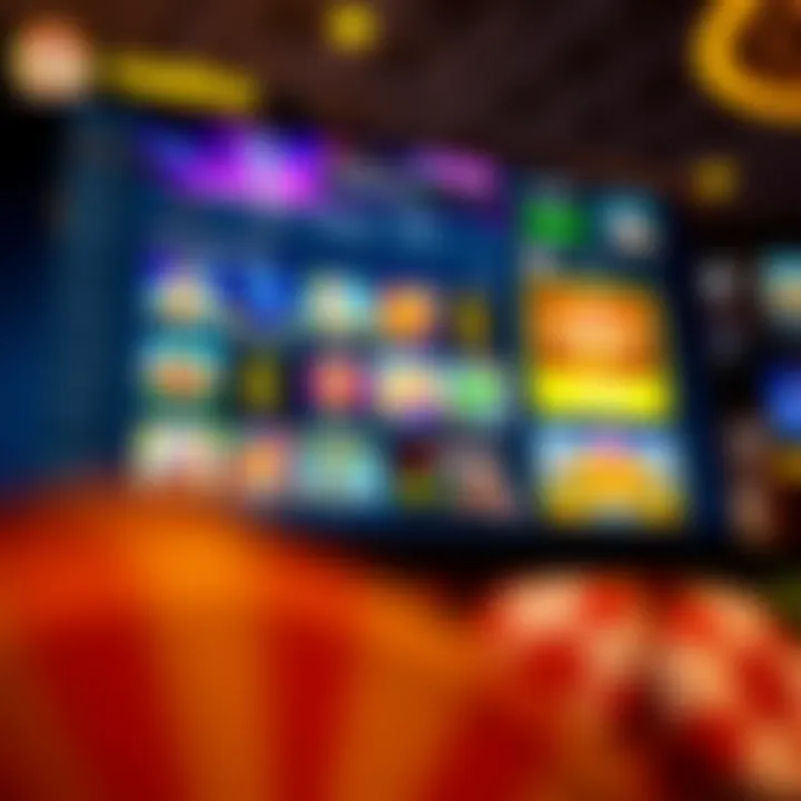 Colorful online casino dashboard highlighting various game categories and secure navigation icons