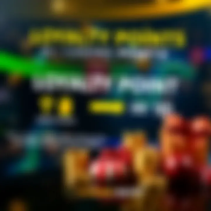 Graphic showing conversion of loyalty points into rewards like bonuses and gifts
