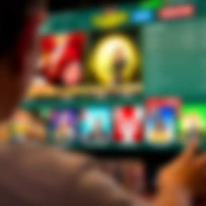Digital casino interface showing various popular game options for online players