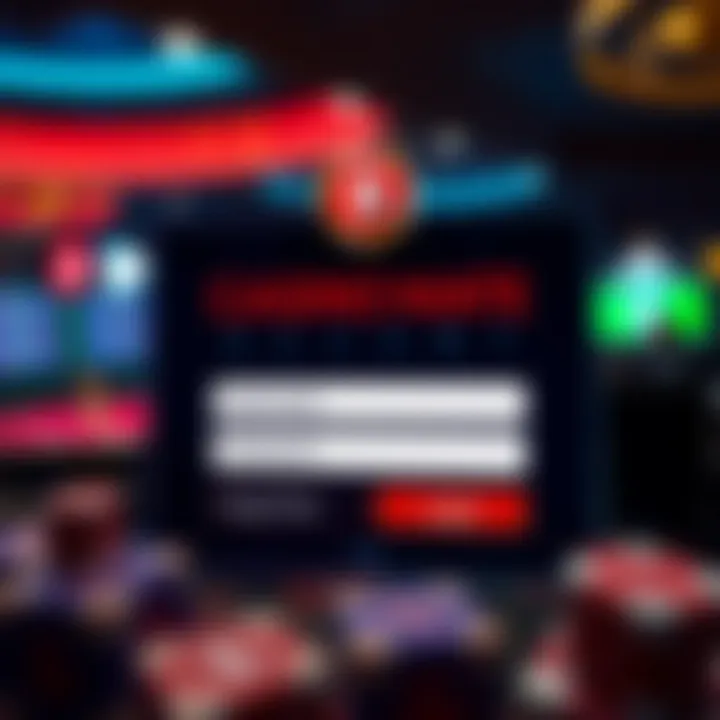Secure login interface for Casino Mate with username and password fields