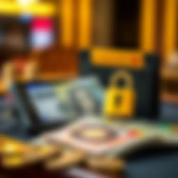 Digital wallet with Australian dollar notes and credit cards symbolizing secure payment methods