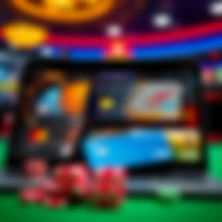 Illustration of various online payment methods including credit cards and e-wallets used at Casino Mate