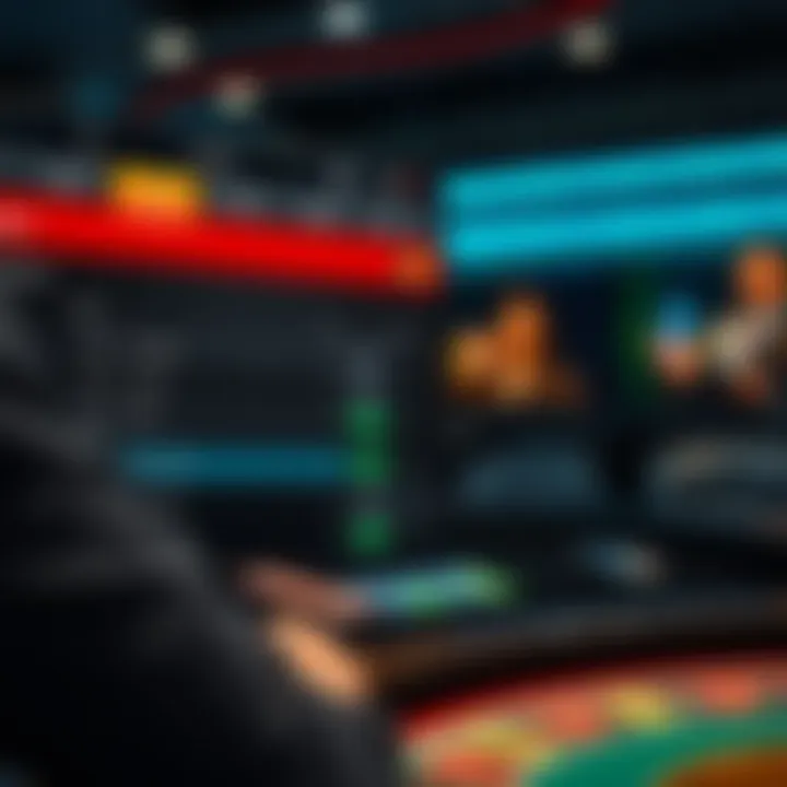 User navigating the Casino Mate platform interface showing account settings and betting options