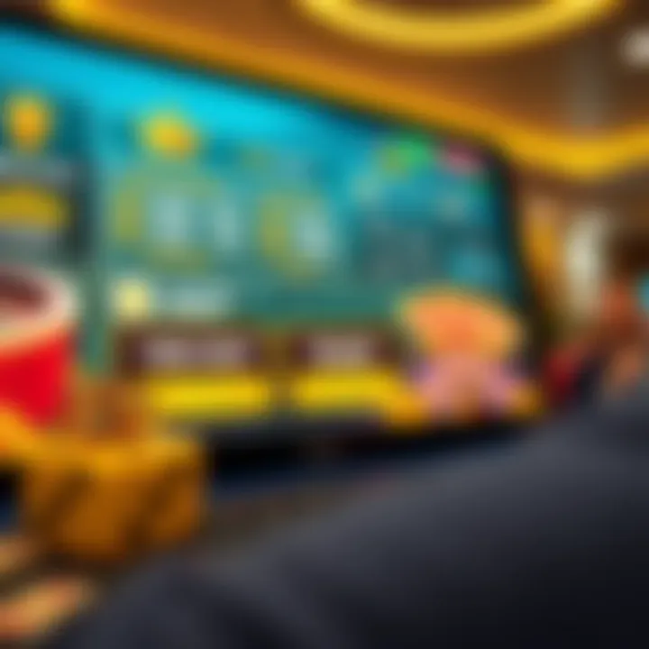 Activating and Benefiting from Lucky Mate Casino Bonuses Illustration of a virtual casino interface showing bonus activation and benefits