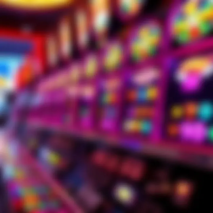 Colorful pokies machine with spinning reels and vibrant symbols