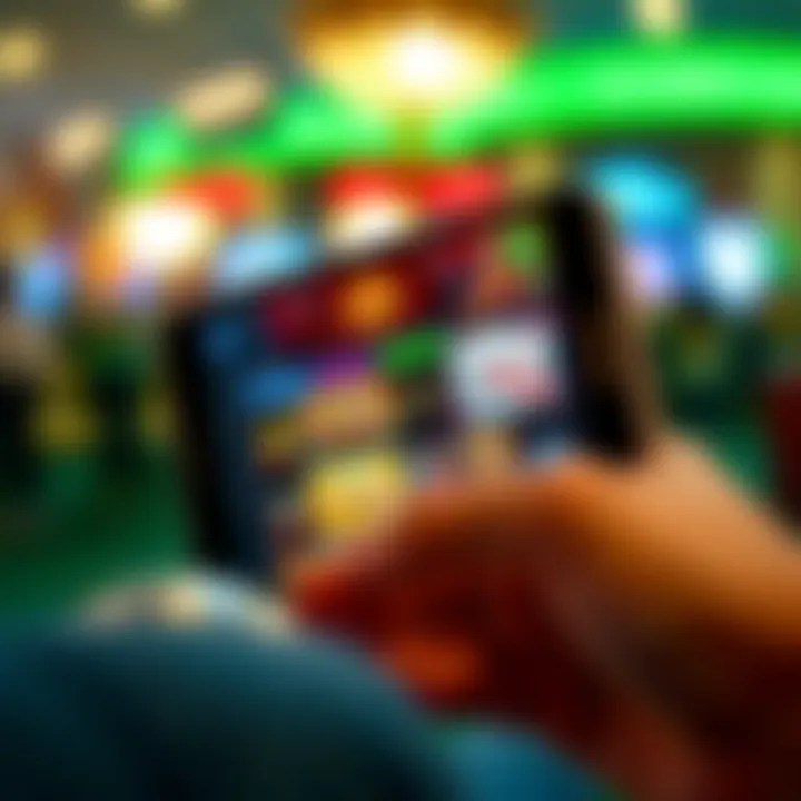 Android device displaying Casino Mate app interface with game selection screen