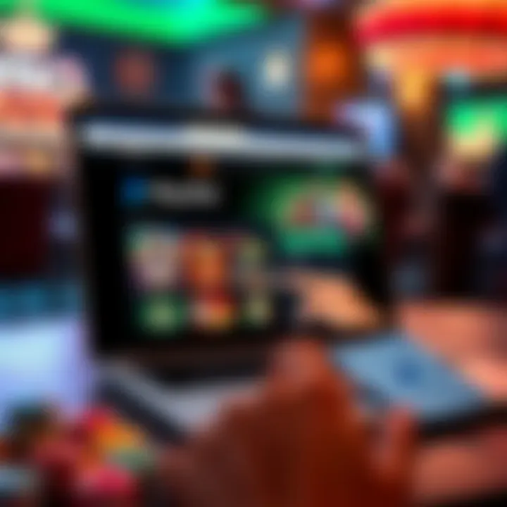 Illustration of a laptop displaying the Casino Mate website with PayPal payment options visible