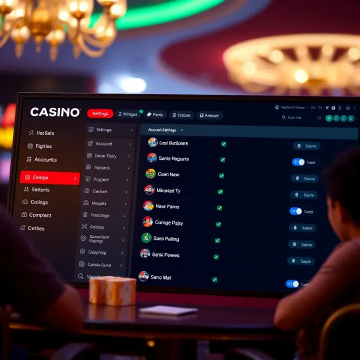 Dashboard showcasing account management options and security features on Casino Mate