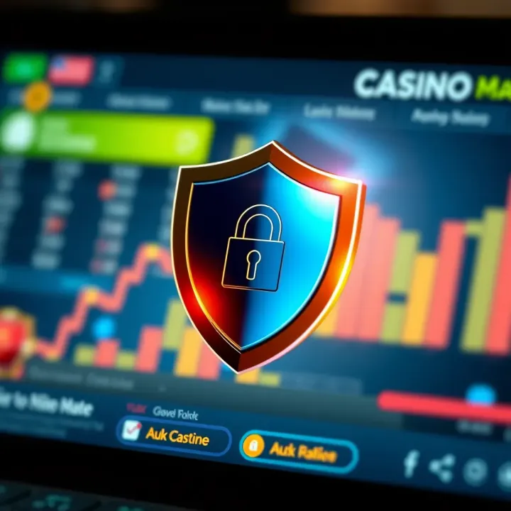 Illustration of secure online account protection with a shield and lock symbol