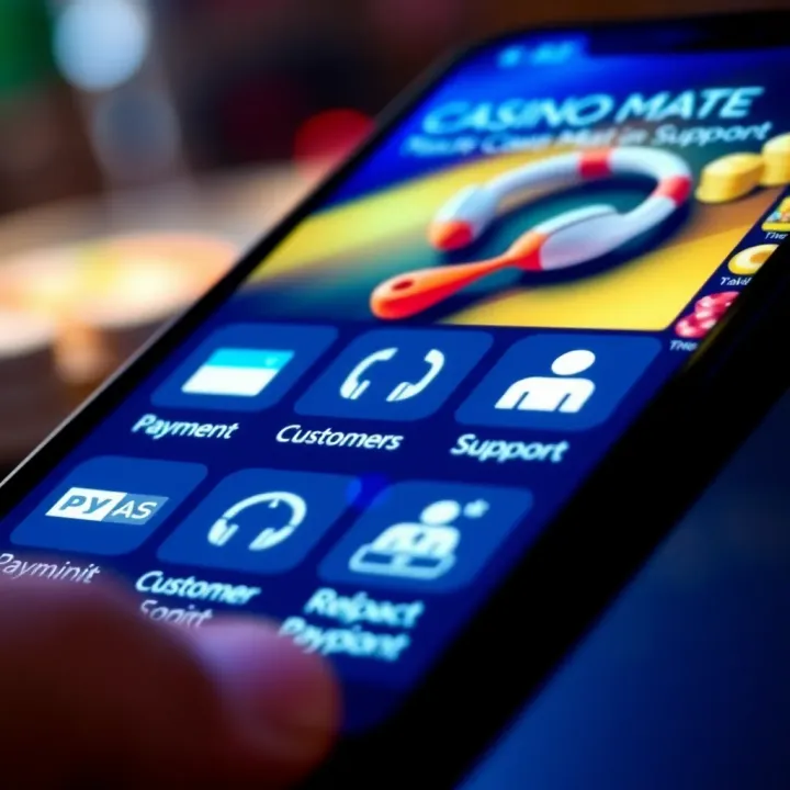 Secure payment options and customer support icons featured on a mobile device screen
