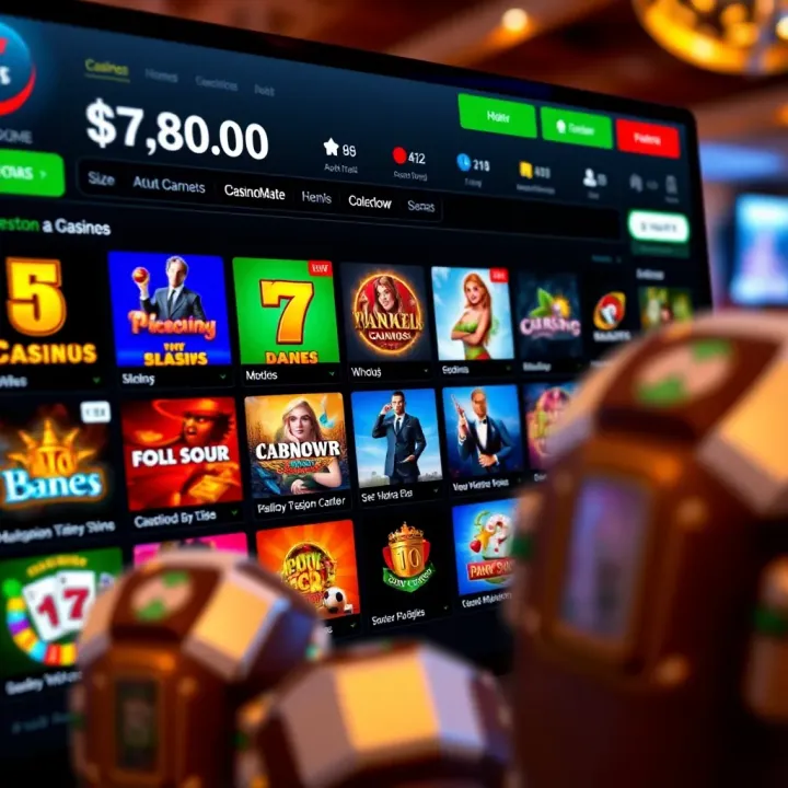 Interface of Casino-Mate.com showing a variety of casino games available to Australian players