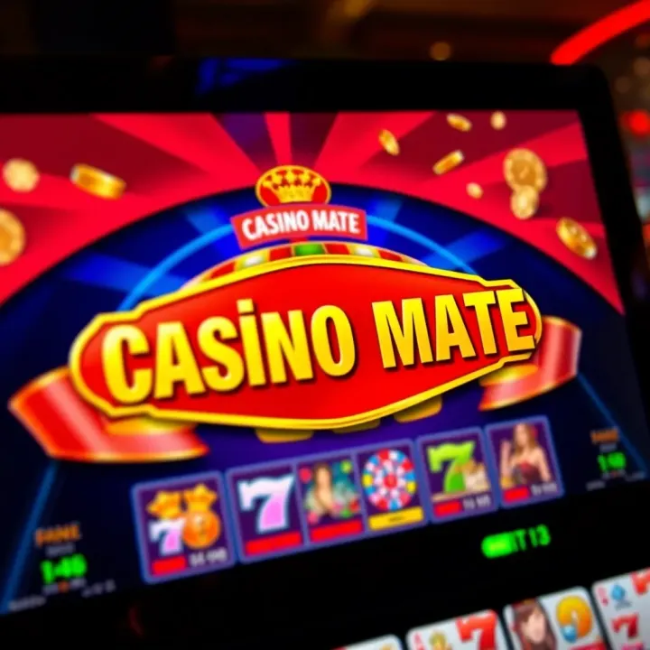 Prominent Casino Mate bonus codes displayed on a vibrant gaming interface