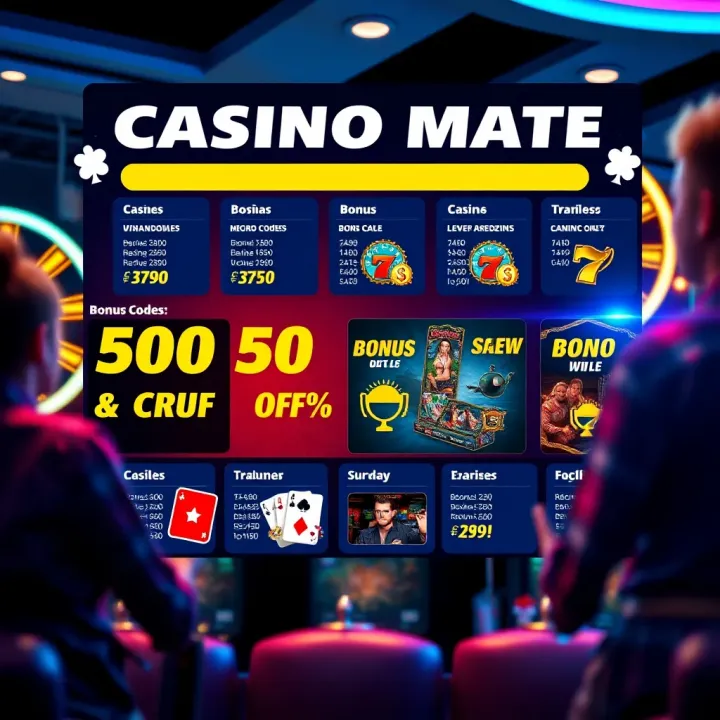 Casino Mate Bonus Codes and Promotions for Australian Players Illustration of a digital casino interface displaying bonus codes and promotional offers for Australian players