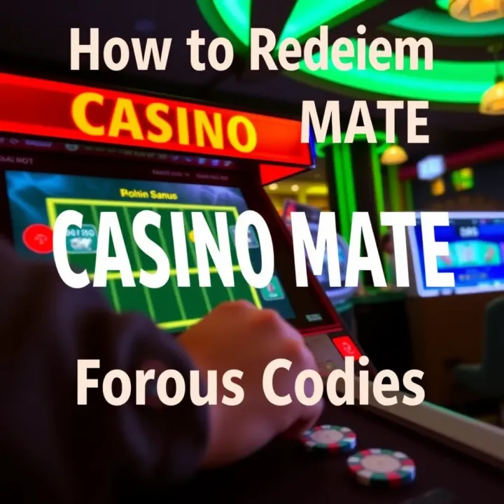 How to Redeem Casino Mate Bonus Codes Effectively Graphic depicting a player using a promotional code on an online casino website to claim rewards
