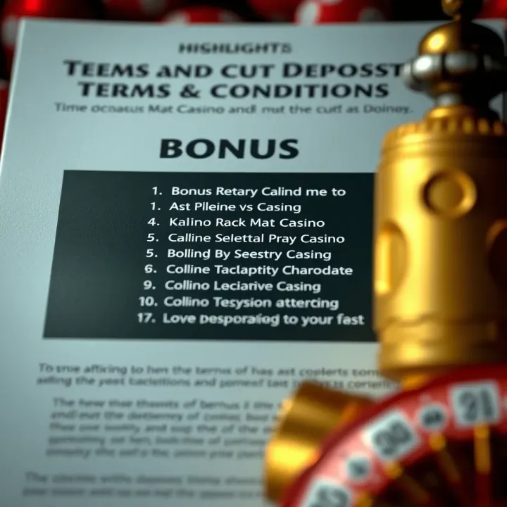 Conceptual graphic of bonus terms and conditions with highlighted key points