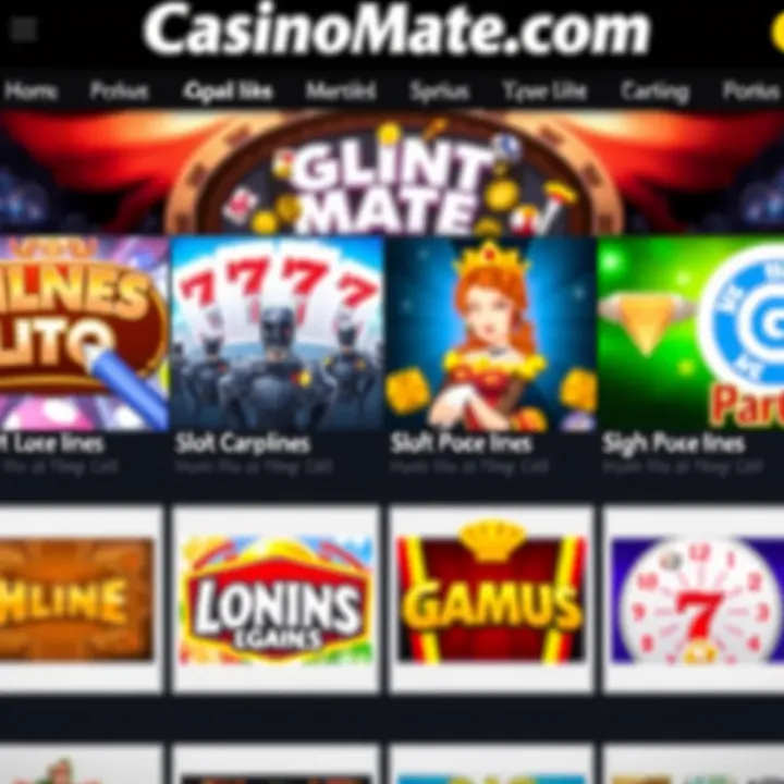Variety of Slot Games on Casino Mate.com Screenshot showing the diverse selection of slot games available on Casino Mate.com