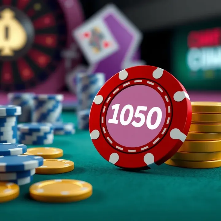 Illustration showing a casino chip and a digital code symbolizing a deposit bonus code