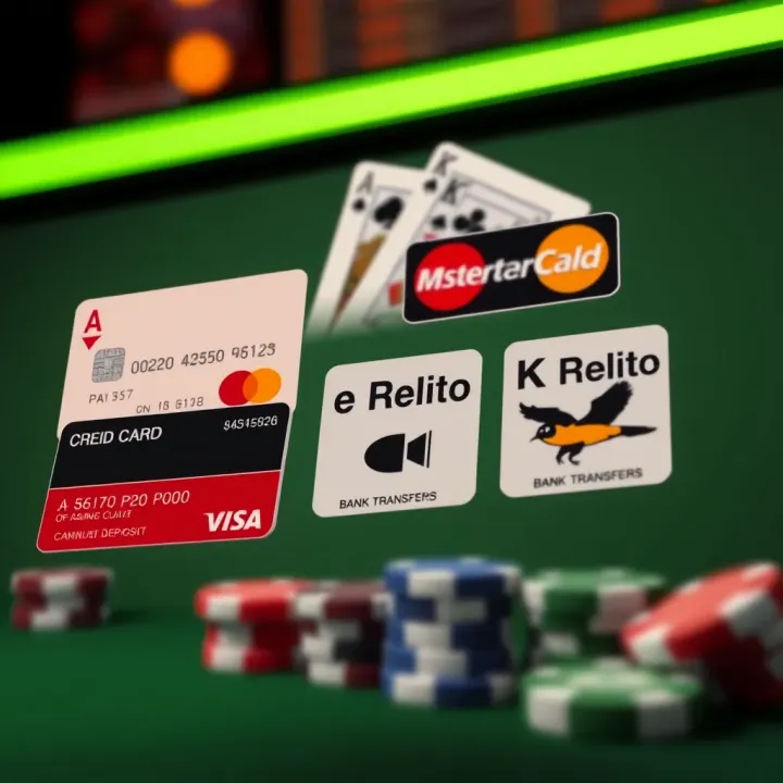 Illustration of various payment methods accepted by Casino Mate such as credit cards, e-wallets, and bank transfers