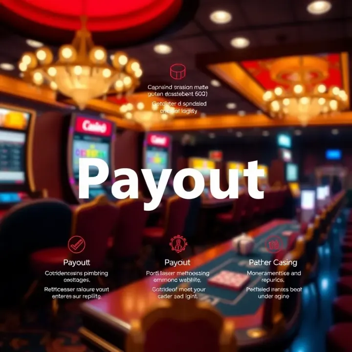 Graphic illustrating various payout methods available at an online casino