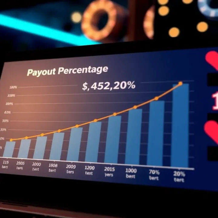 Payout Percentage Comparison Across Online Casinos Graph illustrating the payout percentage comparison among various online casino platforms