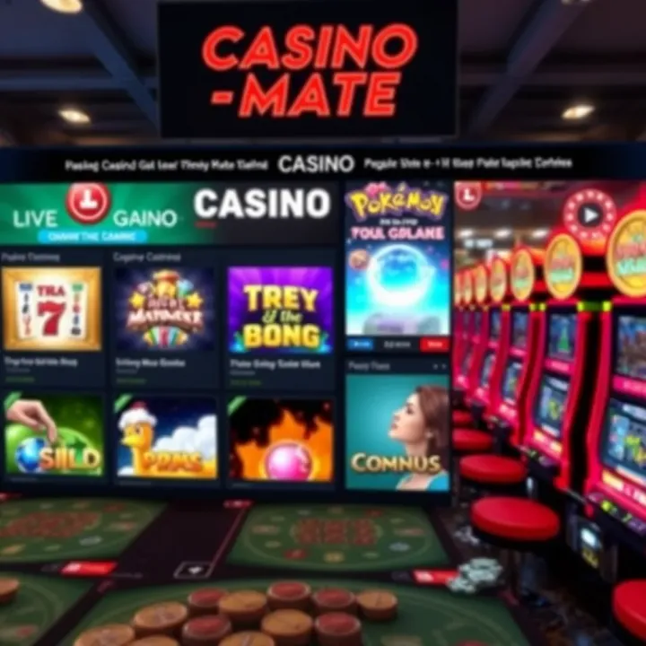 Online casino interface showcasing a variety of digital slot machines and table games