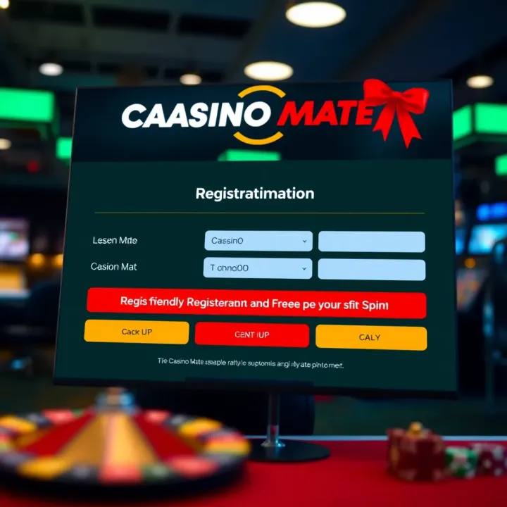 User-friendly registration form interface for Casino Mate platform