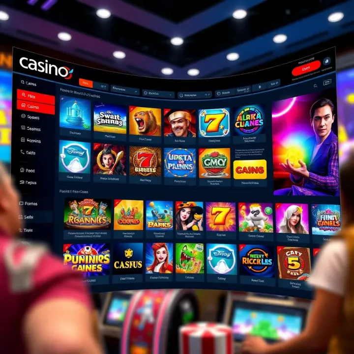 A secure online casino dashboard showcasing various game options and safety features