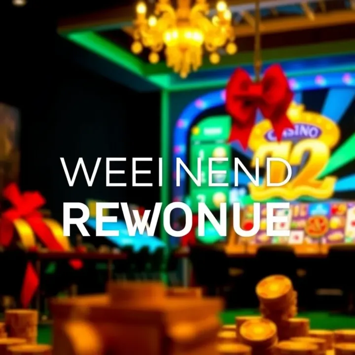 Promotional banner highlighting exclusive weekend bonuses and player rewards at Casino Mate