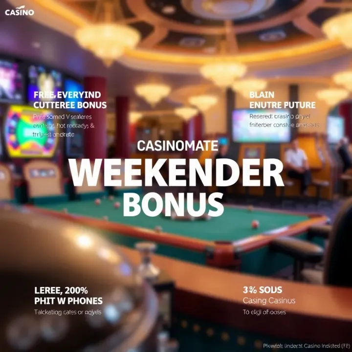 Illustration of a casino bonus offer highlighting the Weekender Bonus benefits for Australian players