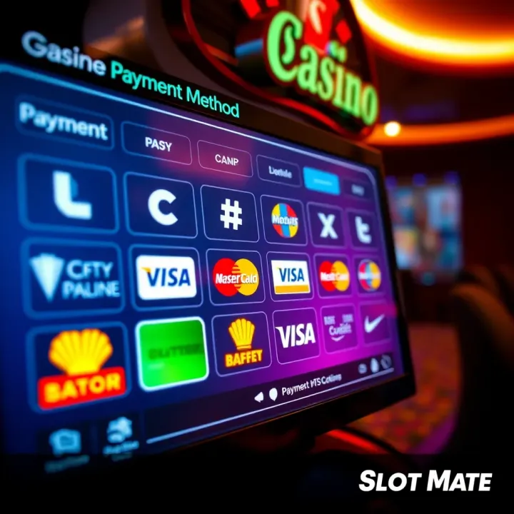 Reliable Payment Methods and Security Features at Casino Slot Mate Secure online payment options displayed on a digital interface