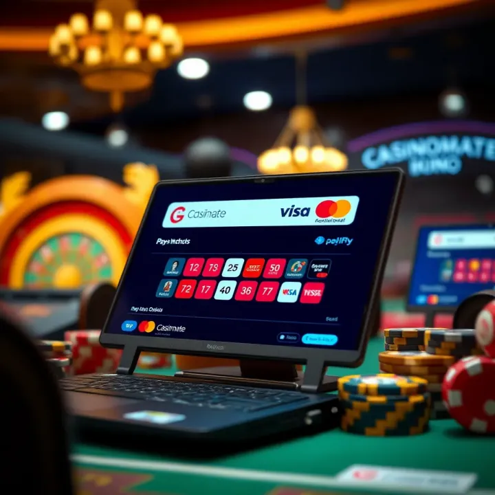 Secure online payment methods for depositing and withdrawing funds on Casinomate platform
