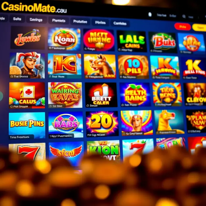 Online casino interface showing a variety of slot games available for Australian players
