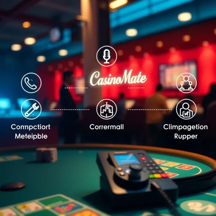 Graphic showing various communication methods to connect with Casino Mate support