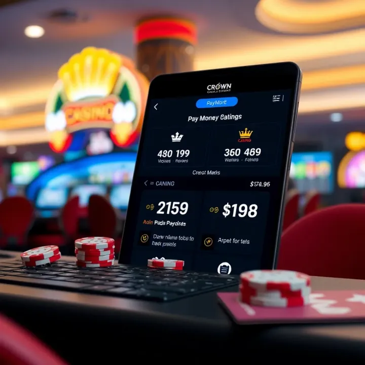 Secure online payment options available for real money gaming on Crown Casino app