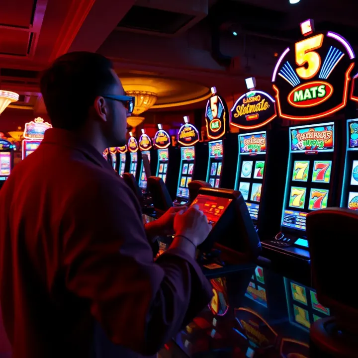 Illustration showing a player navigating the Slotmate casino interface to access free slot games