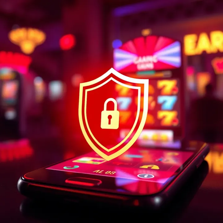 Secure digital shield icon overlaying a smartphone screen to represent safe and trusted real money pokies apps