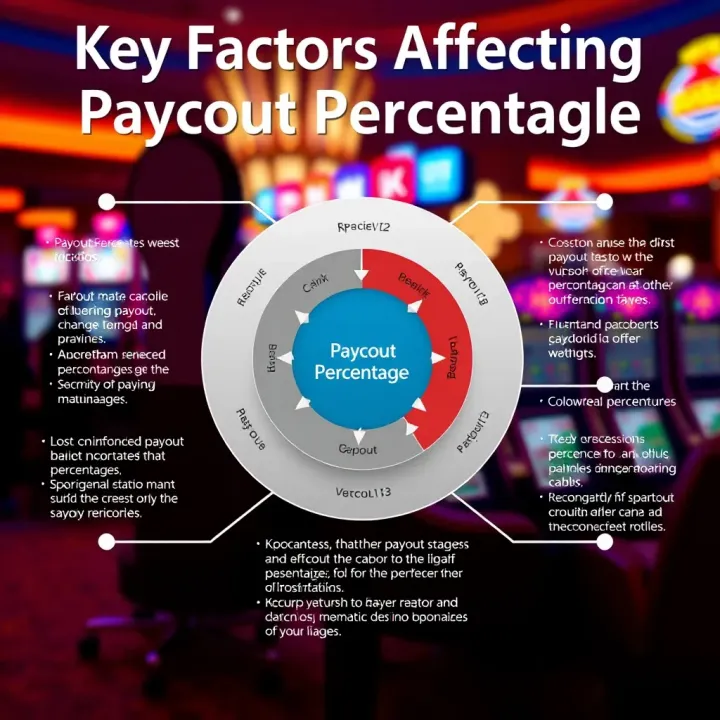 Diagram showing factors influencing payout percentages and their impact on player returns