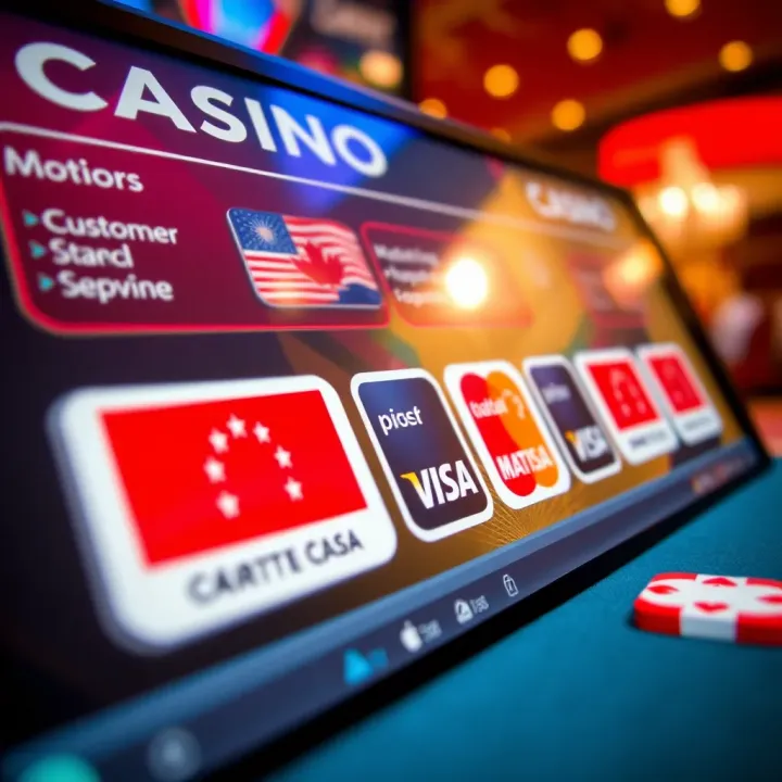 Casino Mate Payment Methods and Support Services Graphic showcasing Casino Mate's payment options and customer support features