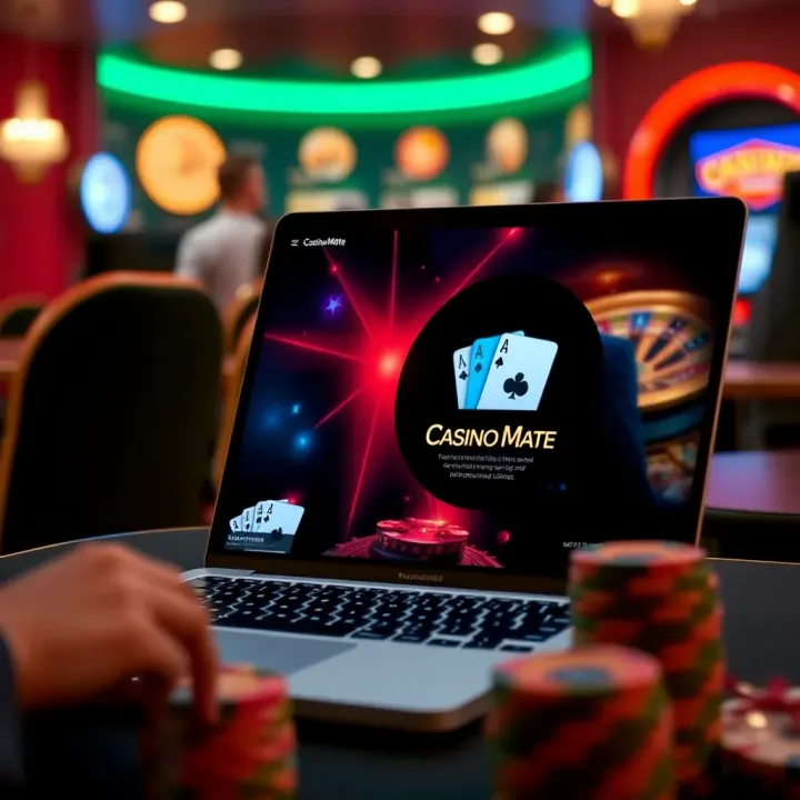 Online casino registration form displayed on a laptop screen
