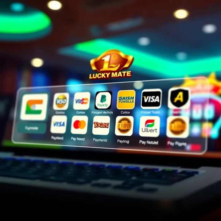 Payment Methods Available at Lucky Mate Casino Illustration showing various payment method icons for online casino cashouts