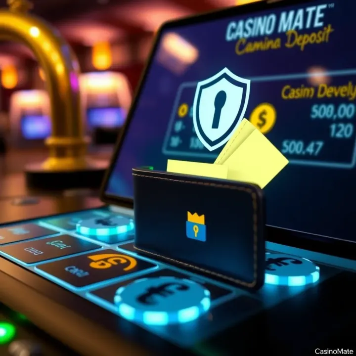 Illustration of a secure online transaction with a digital wallet and currency icons