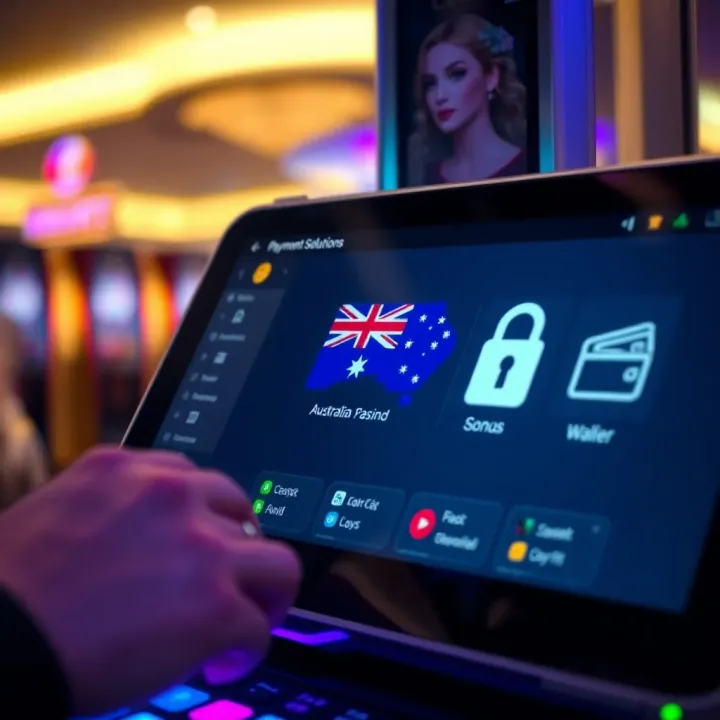 Secure online payment transaction screen featuring Australian currency and digital wallet icons