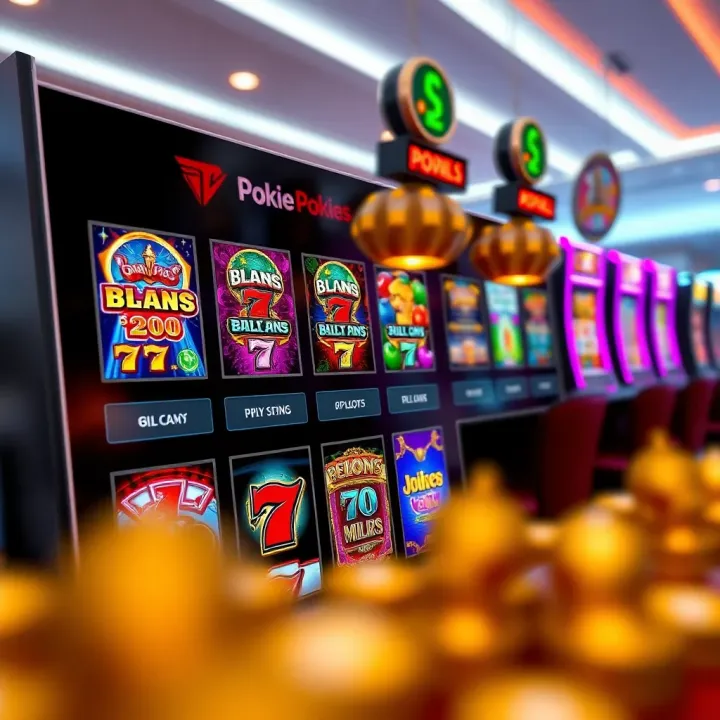 Online pokies interface showing a variety of slot games on a digital casino platform for Australian players