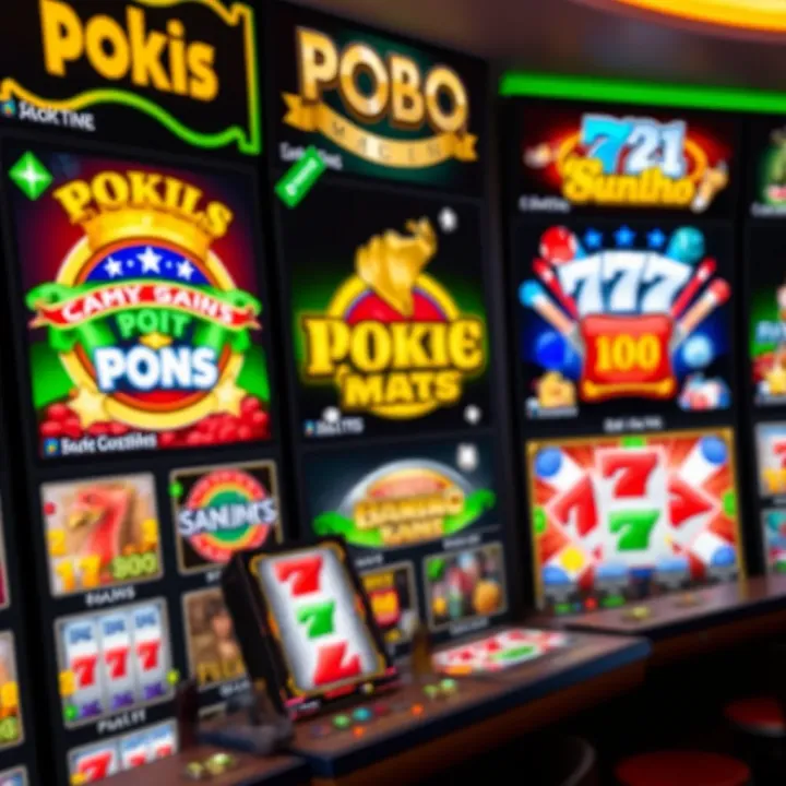 Pokie Mate Casino Games Selection Showcase Colorful array of casino game icons with a focus on pokies and table games